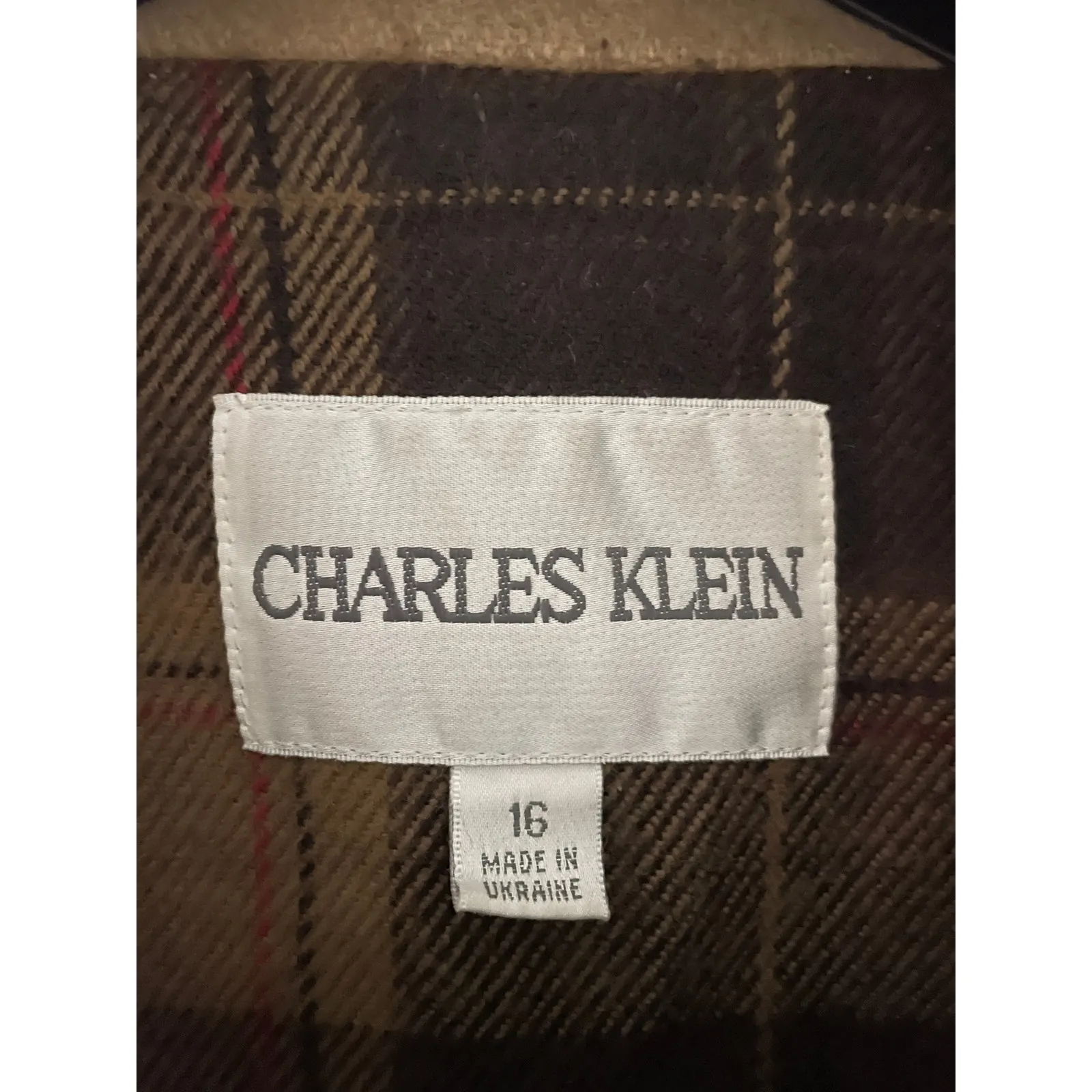 Charles Klein Camel Hair Wool Coat Jacket Size 16 Classic Tailored Outerwear Tan - Image 2