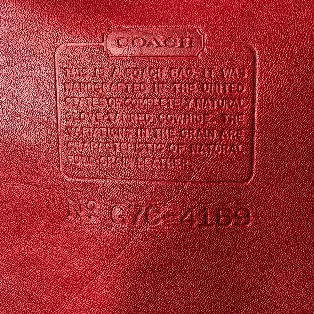 Vintage COACH Erikson Soho Red Glove Tanned Bucket Shoulder Bag USA COA 4169 - Image 8