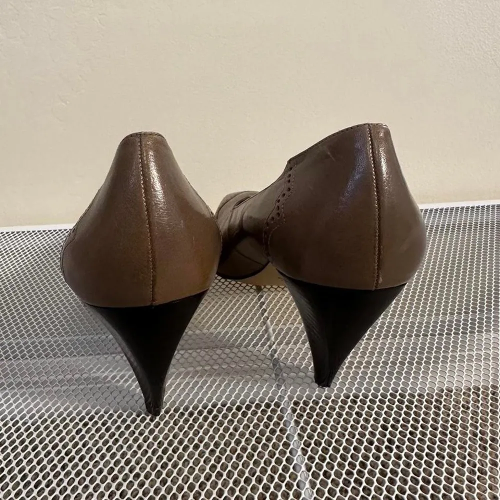 Brown vintage Jordache leather kitten heel - Image 4