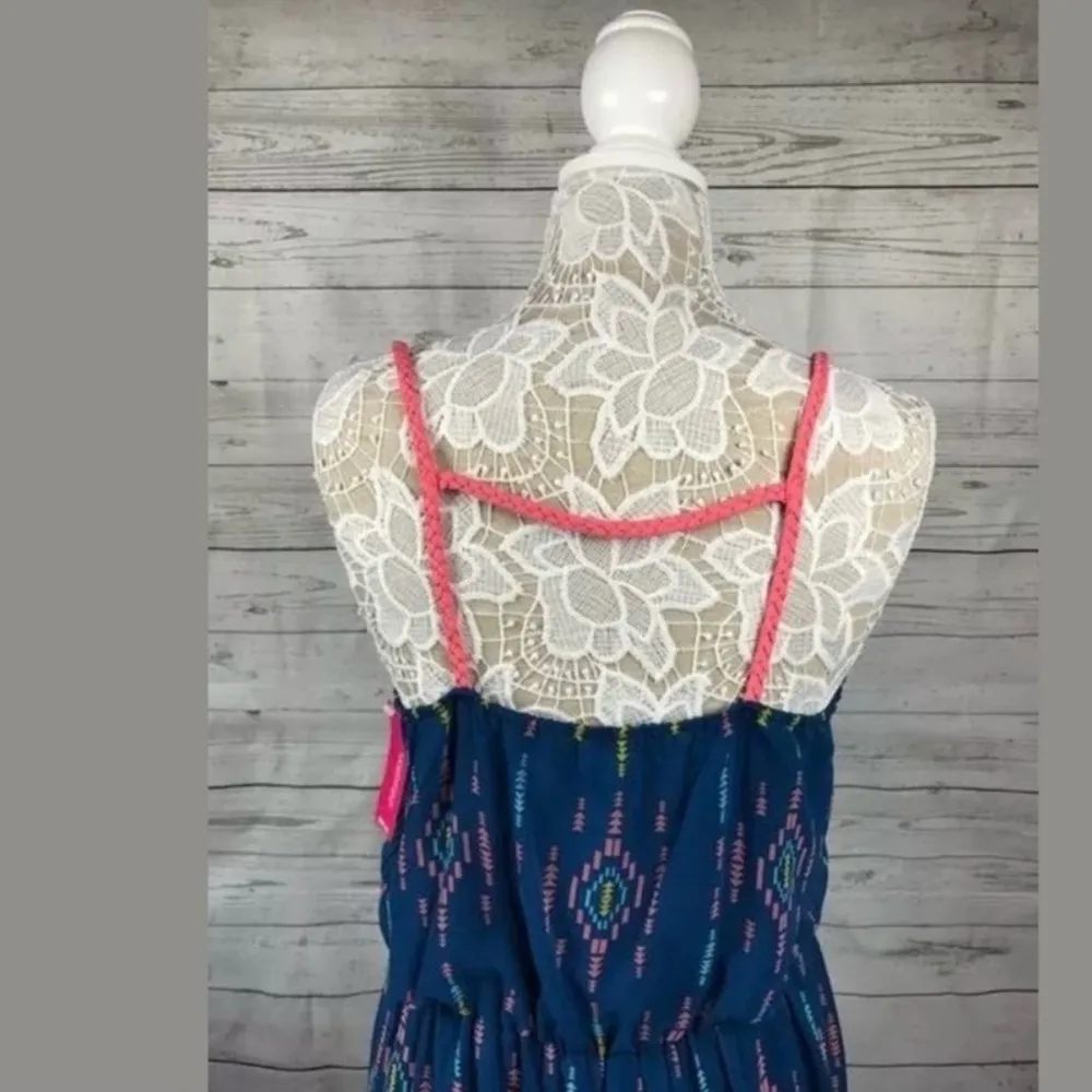 Xhilaration Maxi Dress Sleeveless High Low Tribal Boho Festival Summer Large NEW - Image 6