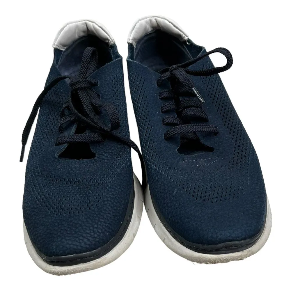 Vionic Joey Dark Navy Blue Perforated Lace Up Casual Sneakers Women's Size 6 - Image 4