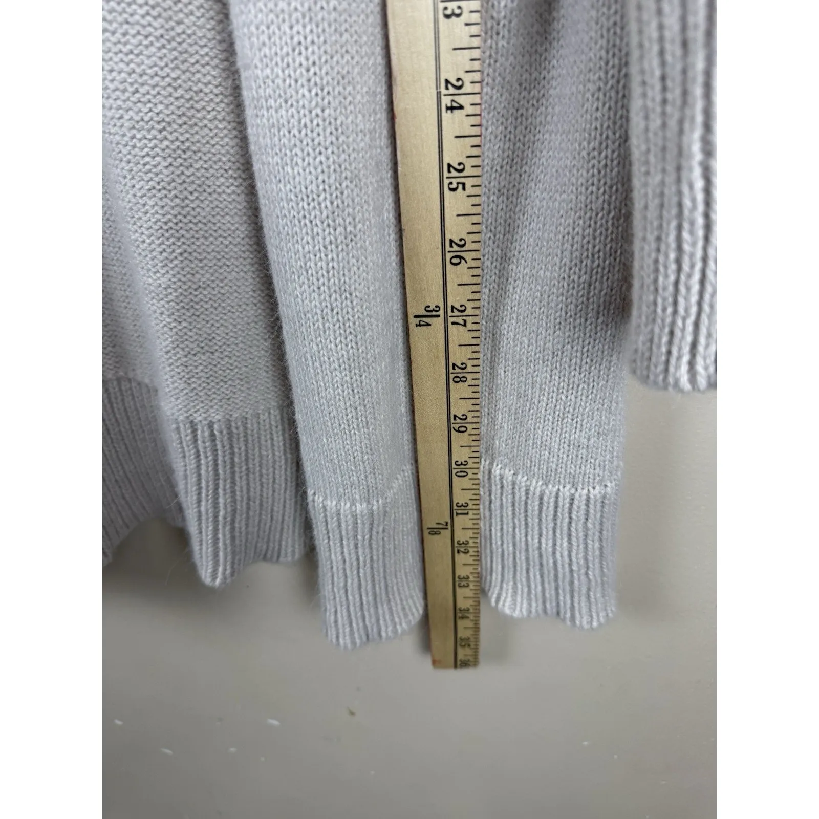Armani Exchange Women’s Long Cardigan S Cream Beige Wool Cotton Alpaca - Image 15