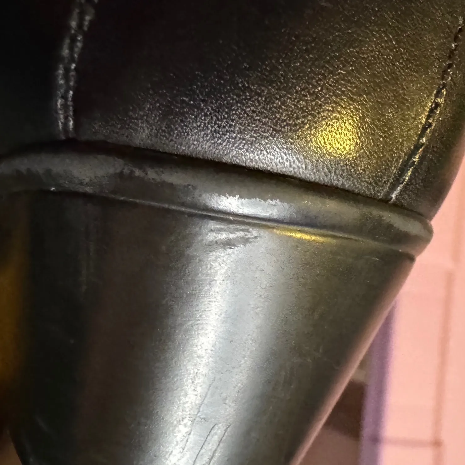 Clarks 7.5 Wide Y2K Era Black Leather Low Block Heel Slip On Comfort Clog - Image 11