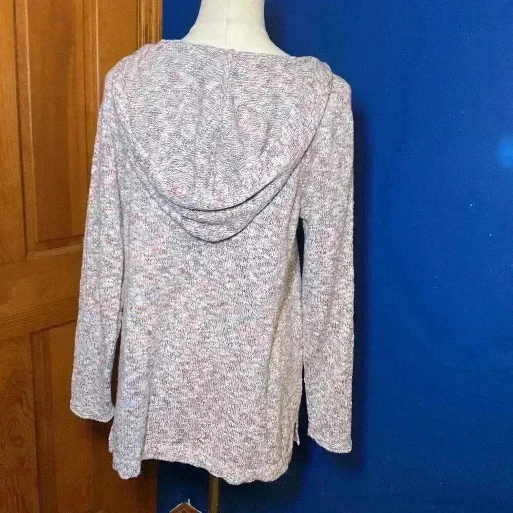 J. Jill Women's Multicolor Hooded Cotton Blend Pullover Sweater. Size Small. - Image 3