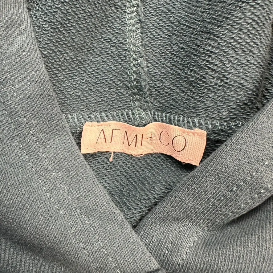 AEMI+CO Teal Blue Long Sleeve Cotton‎ Henley Hoodie Sweatshirt Women's Medium Size undefined - Image 2