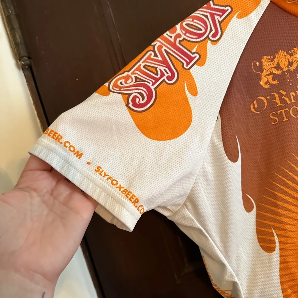 Viler Sly Fox Brewing Cycling Jersey Women’s Sz. large White - Image 4