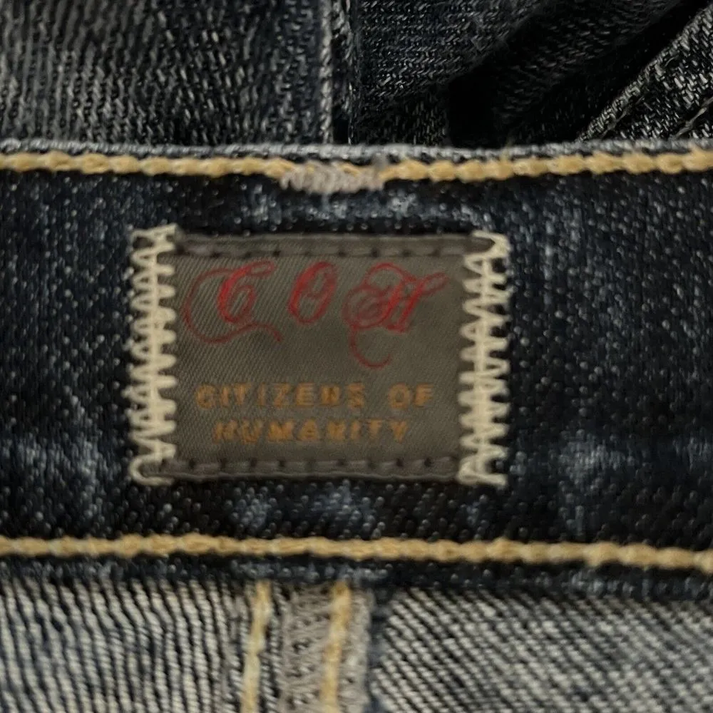 Citizens of Humanity Jeans Women 6 28 Blue Elson Medium Rise Straight Whiskering - Image 5