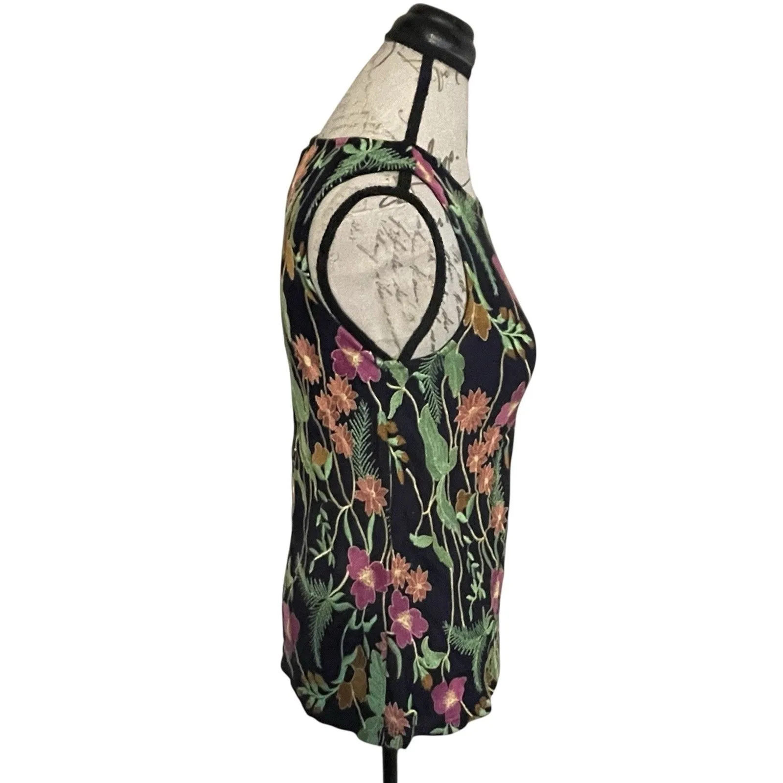 Anthropologie Meadow Rue Womens Blouse Sz XS Floral Embroidered Boho Bohemian - Image 3