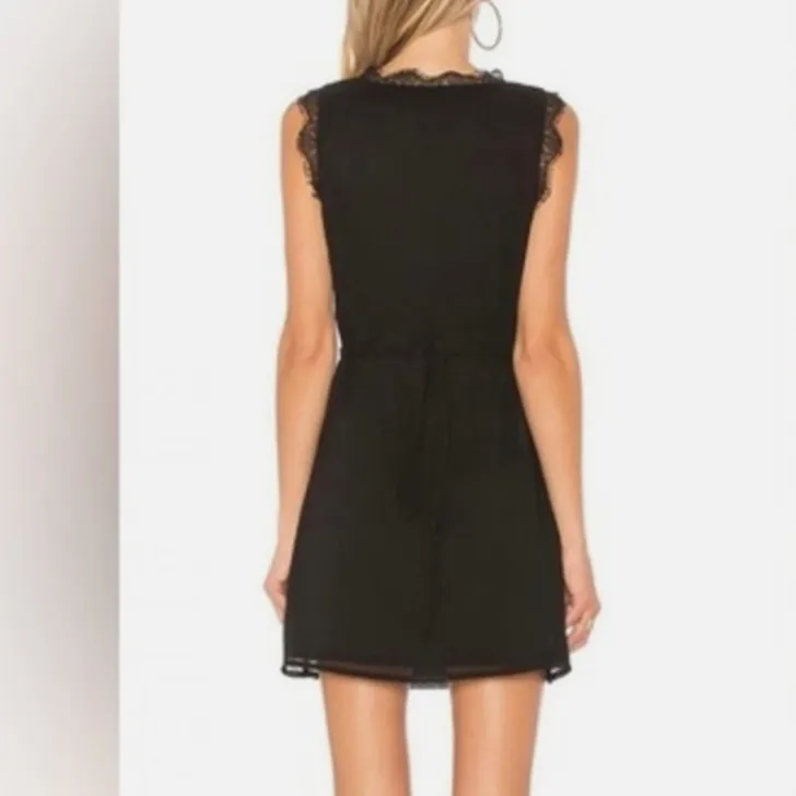 L’Academie Jade Wrap Lace Edge Mini Black Dress Revolve size XS $200 - Image 3