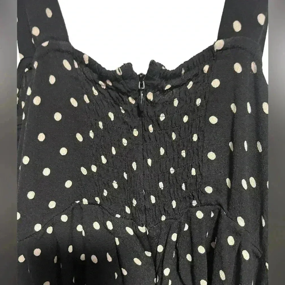 Madewell Black & White Polka Dot Jumpsuit | Tank Top Full Length Romper | Size 2 - Image 4
