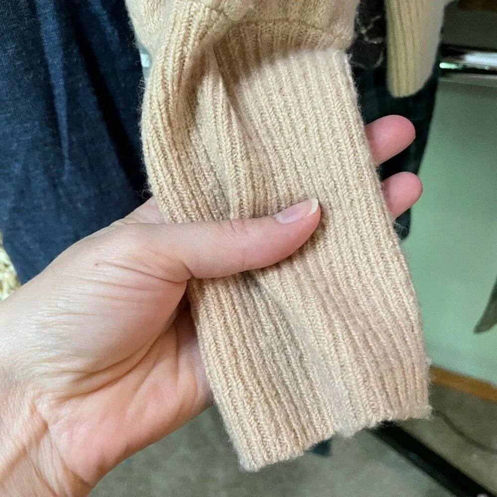 Madewell Blush Pink Balloon Sleeve V Neck Sweater Womens XXS Pullover Fall - Image 5