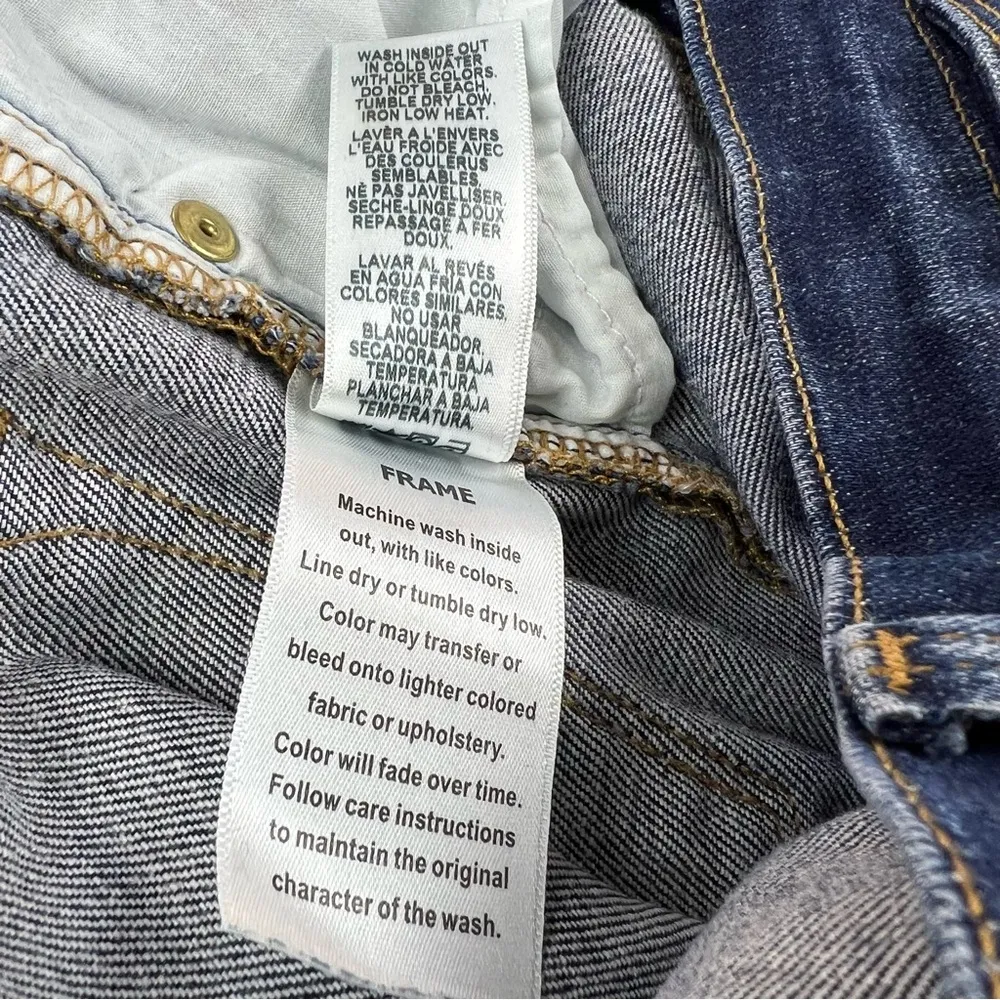 FRAME Denim Le High Straight Blue Jeans - Image 15