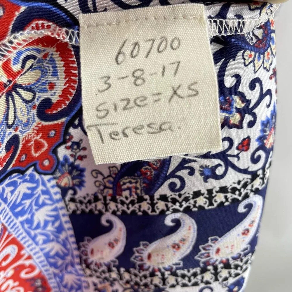 L'Agence Teresa Boho Babushka Floral Paisley Print Maxi Dress XS - Image 4