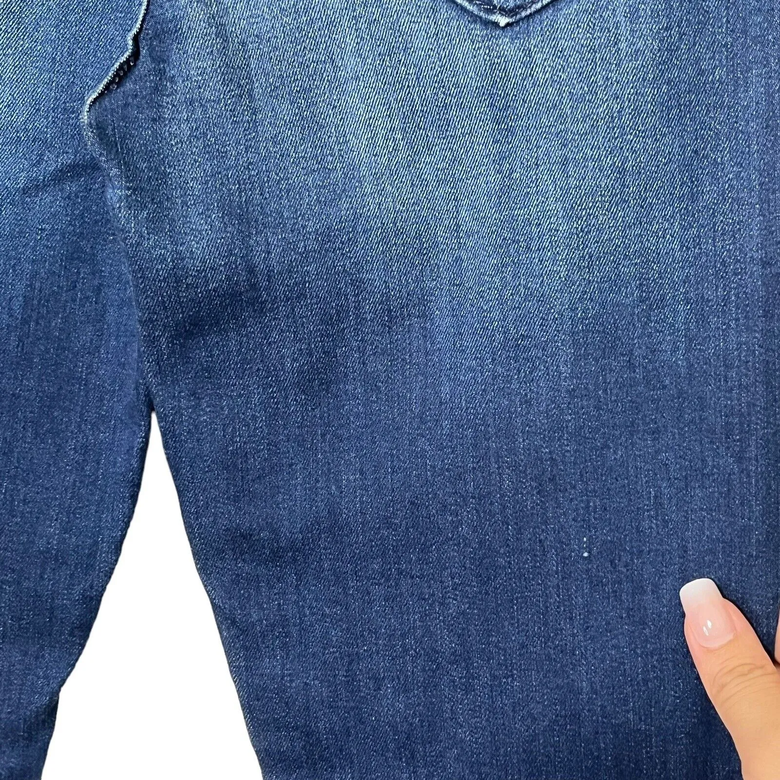 MOTHER The Looker High Waisted Ankle Fray Jeans Women’s 24 Blue Tongue And Chic - Image 12