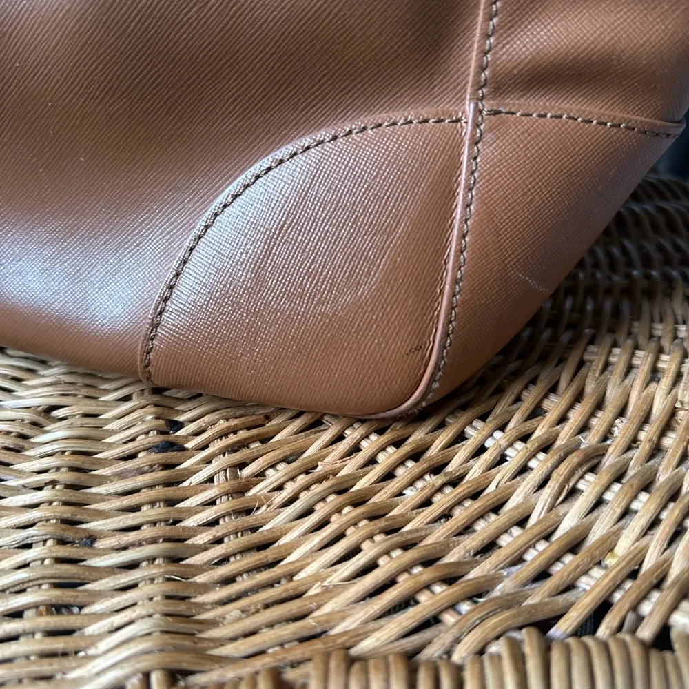 Tan Saffiano Leather Robinson Double Zip Large Tote - PLEASE READ - Image 2