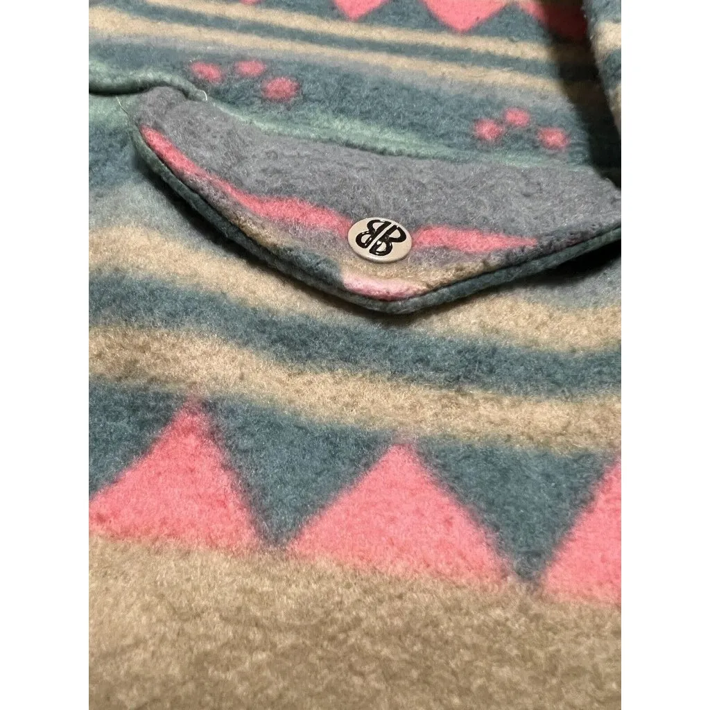 Bill Blass Fleece Women Medium Aztec 1/4 Snap Pullover Western Soft Outdoor - Image 6