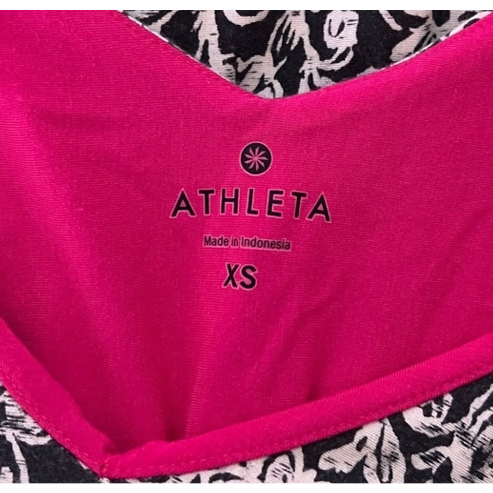 Athleta Dress Womens XS Black White‎ Pink Floral Santorini Casual Travel Commute - Image 6