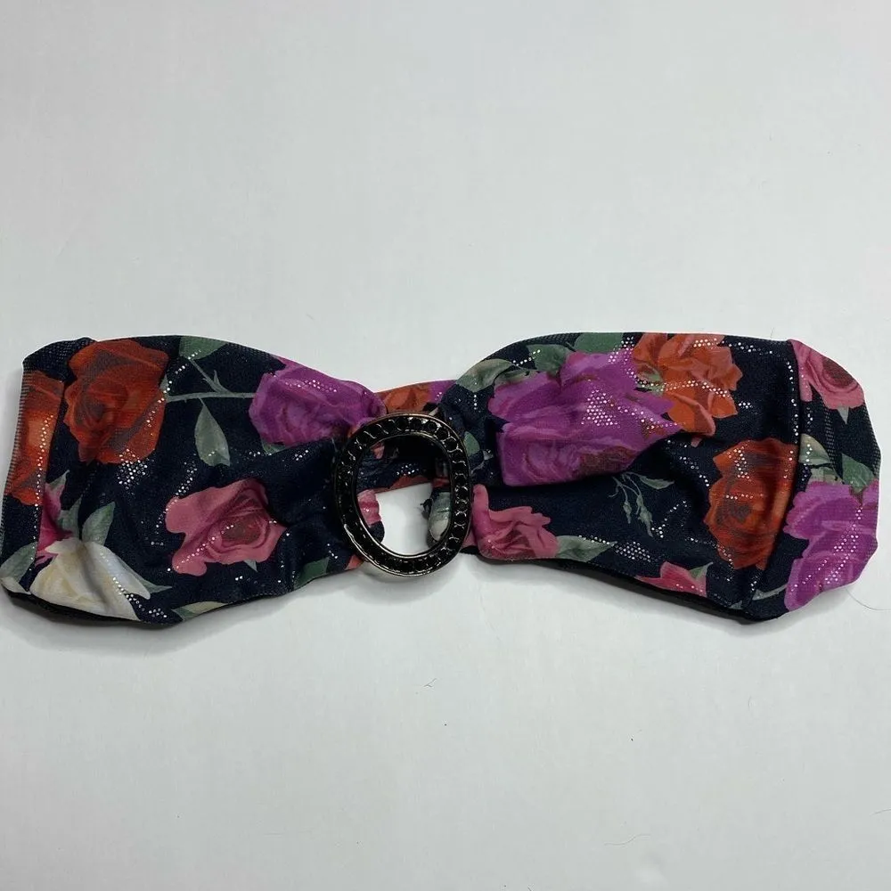 Beach Bunny Her Majesty Floral Bandeau Bikini Top - Image 34