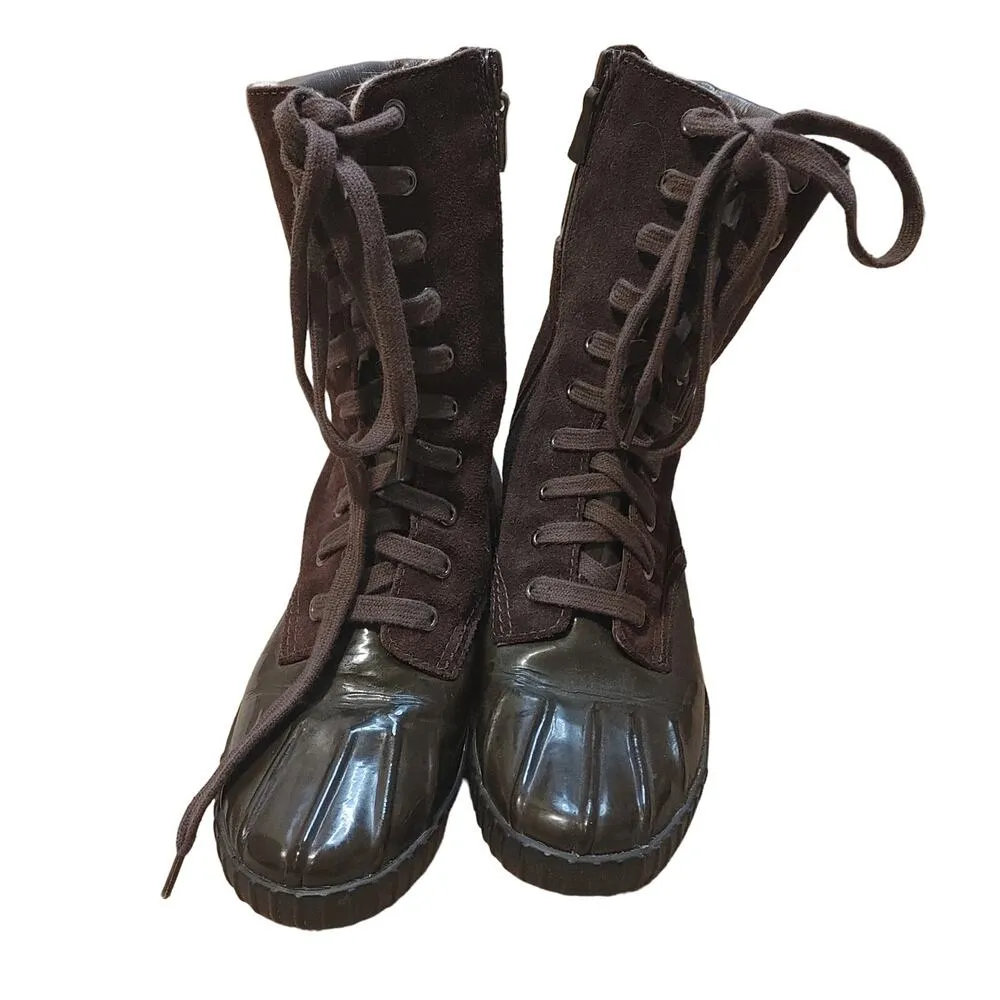 Nike Air Cole Haan Water Proof Tali Lace Up Boots Purple Sherpa Lined Size 5 - Image 2