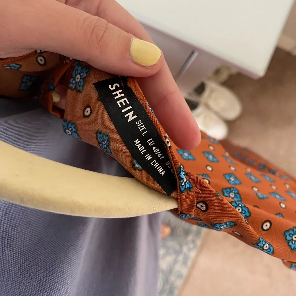 Rust Boho Blouse with Balloon Sleeves - Image 5