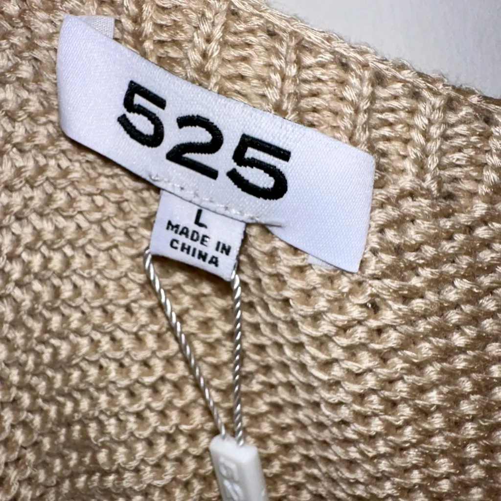 NWT 525 AMERICA Fringe Tank Sweater Dress in‎ Oat (Beige) - large - Image 6