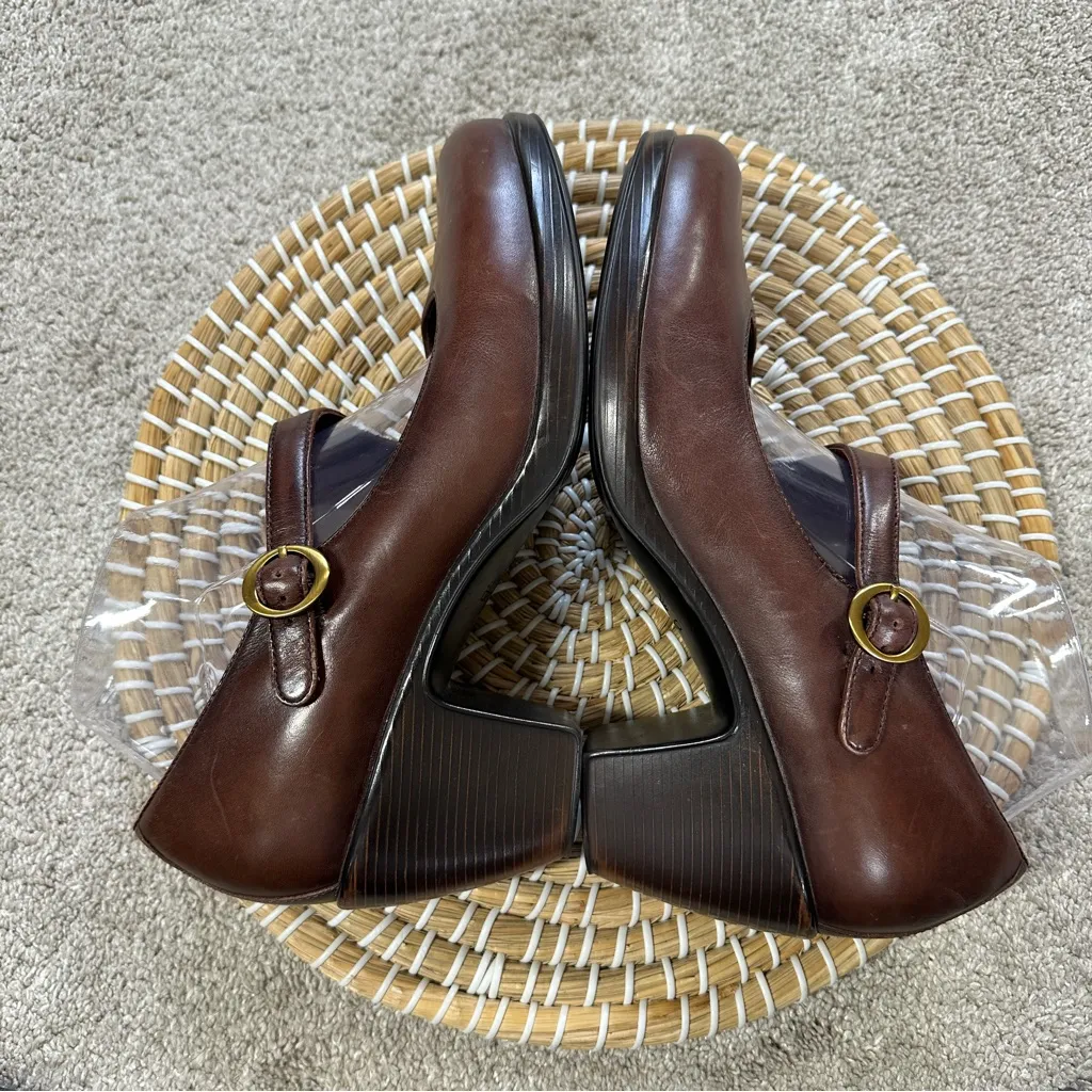 Dansko Women’s Brown Leather Becca Mary Jane Buckle Pump Shoes Heels 42/US 11.5 - Image 7