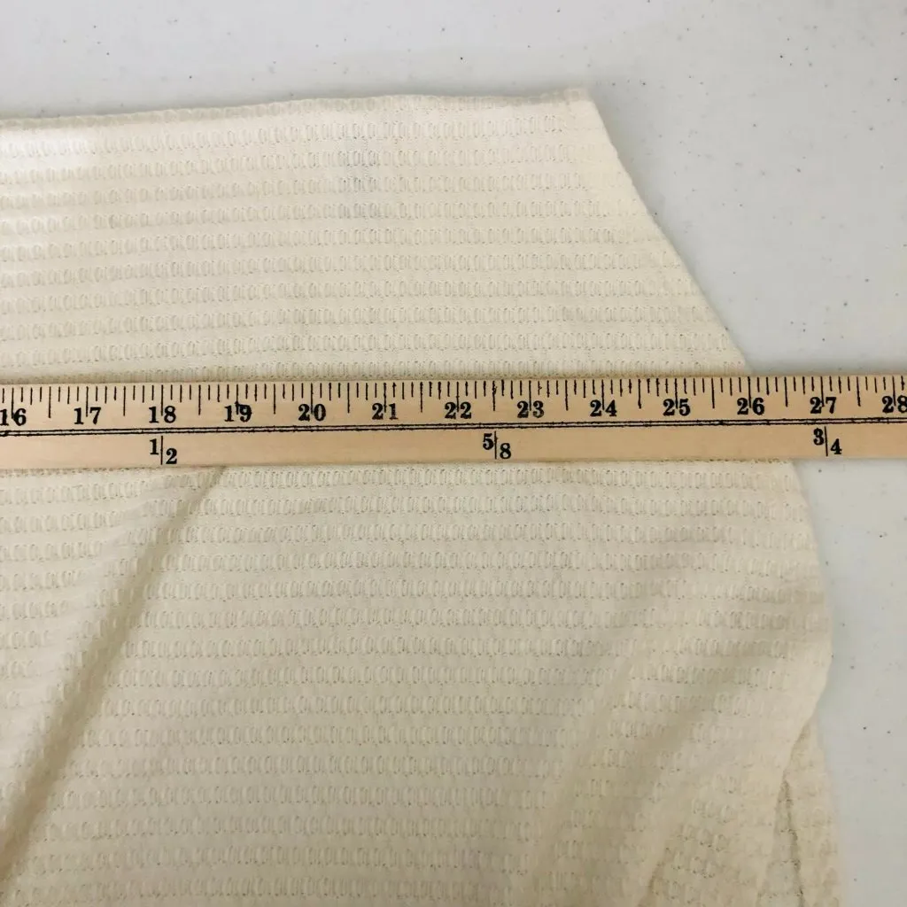 Chaser Womens Thermal Sweater Top Ivory Long Sleeve Button Cuff Ribbed S - Image 7