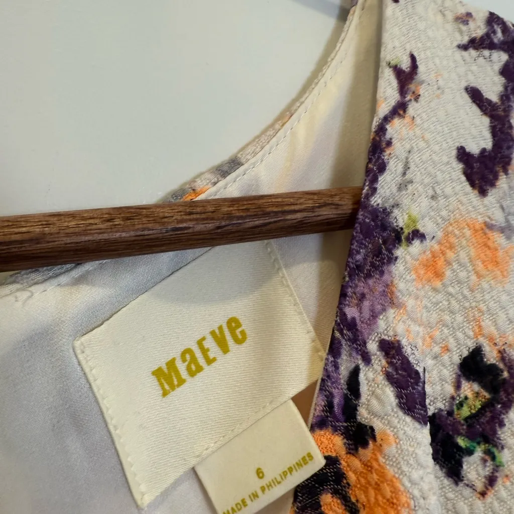 Maeve Multicolor Floral Midi Dress - Image 2