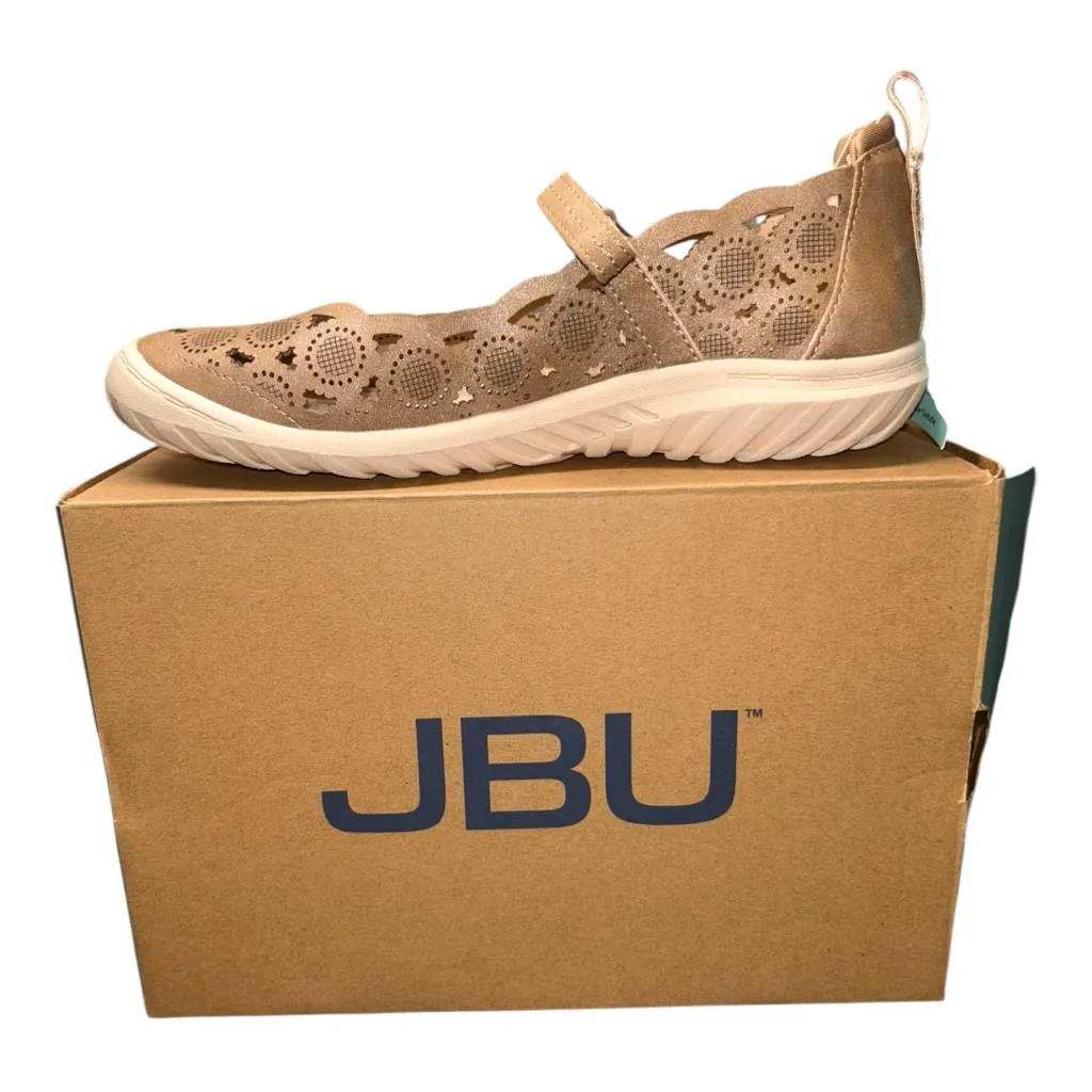 JAMBU & CO JBU Women’s Anne Taupe Shimmer Shoes – Size 8 (New with Box) Tan - Image 2