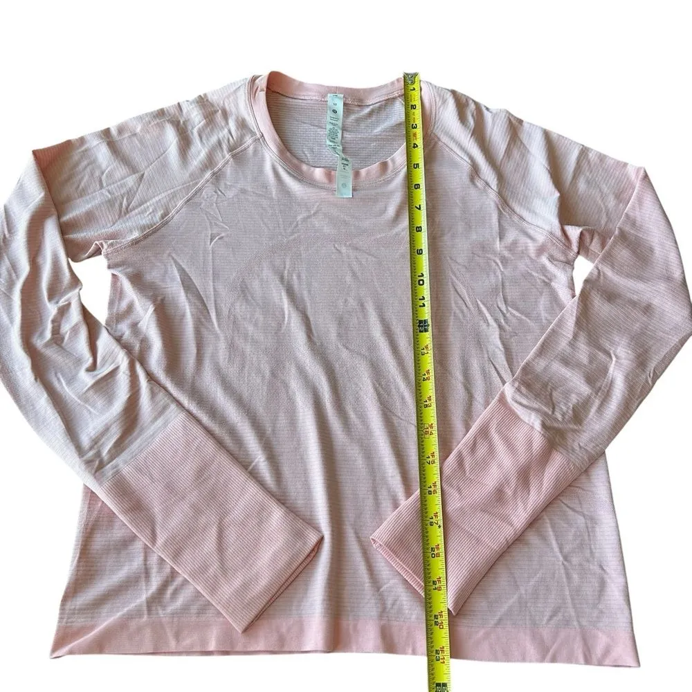 Lululemon Women’s‎ 10 Swiftly Tech Long Sleeve Shirt 2.0
Dew Pink Hip Length New - Image 9
