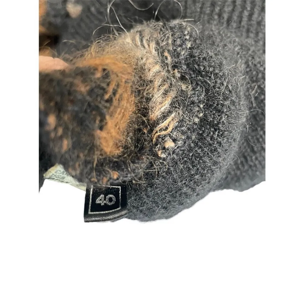 Vintage Escada Sweater Size 40 Animal Print Tiger Wool Mohair Blend Made Italy Brown Size M - Image 7