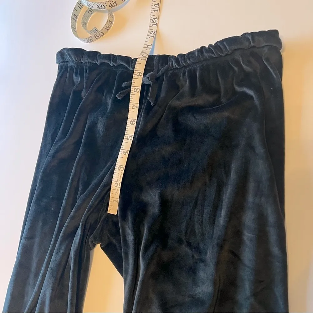 Juicy Couture embellished velour jogger pants, black, pull up size M - Image 6