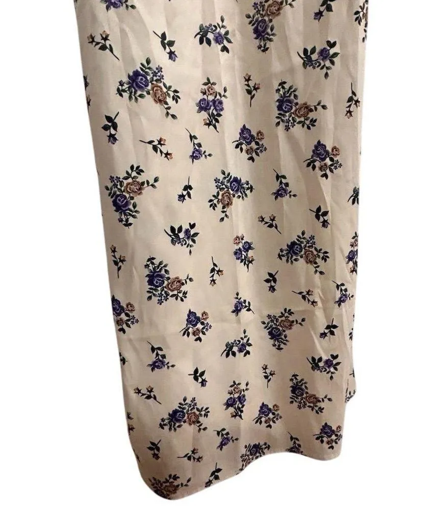 Zara Women's M Satin Floral Maxi Dress Crochet Top Party Cocktail - Image 5