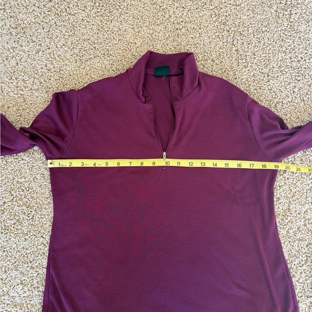 Patagonia Capilene Quarter Zip 1/4 Pullover Size Medium Purple Lightweight V8 - Image 5