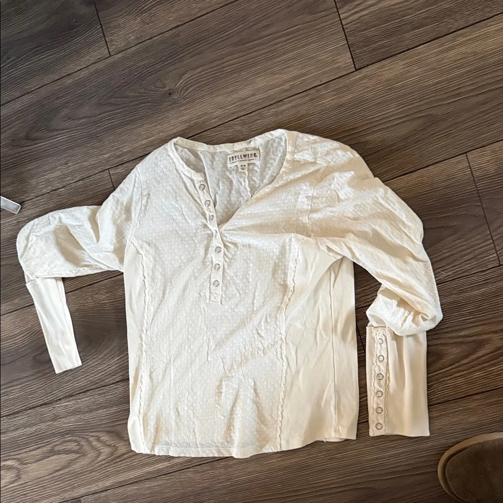 Idyllwind Cream Long Sleeve Top - Image 3