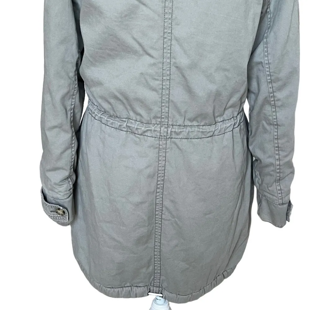 Women’s Twill Faux Fur Sherpa Lined Parka Coat Size M - Image 6