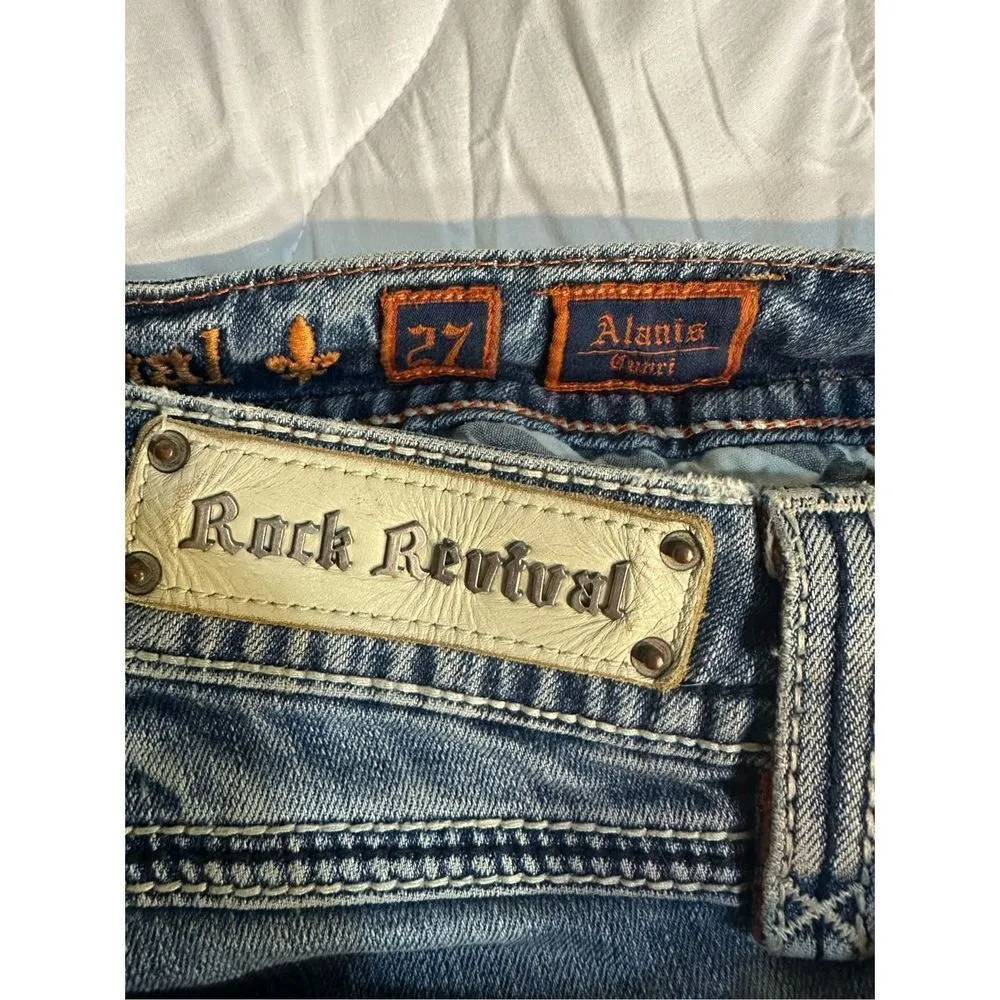 Rock Revival Jeans Size 27 Capri Alanis Inseam 23 Inches - Image 13