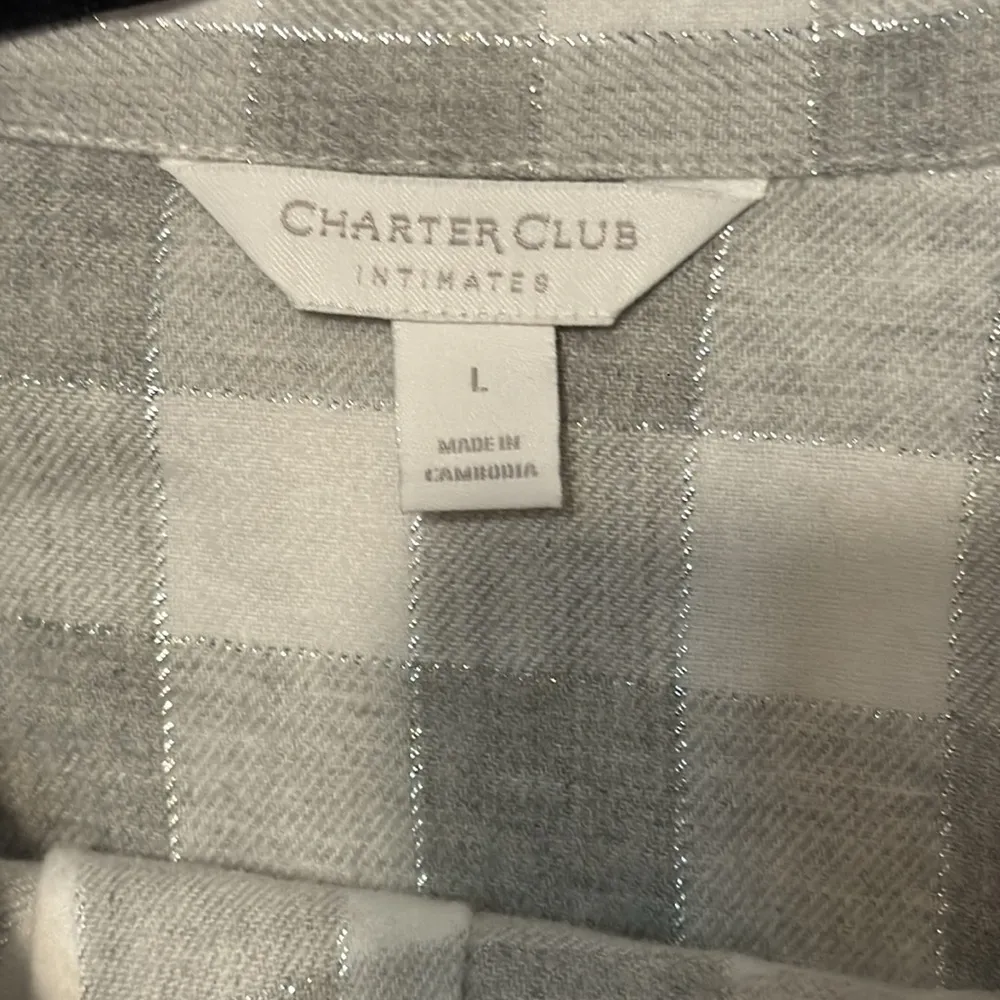 Charter Club Intimates Pajama Pants Set Checkered Cotton Blend Size Large - Image 2