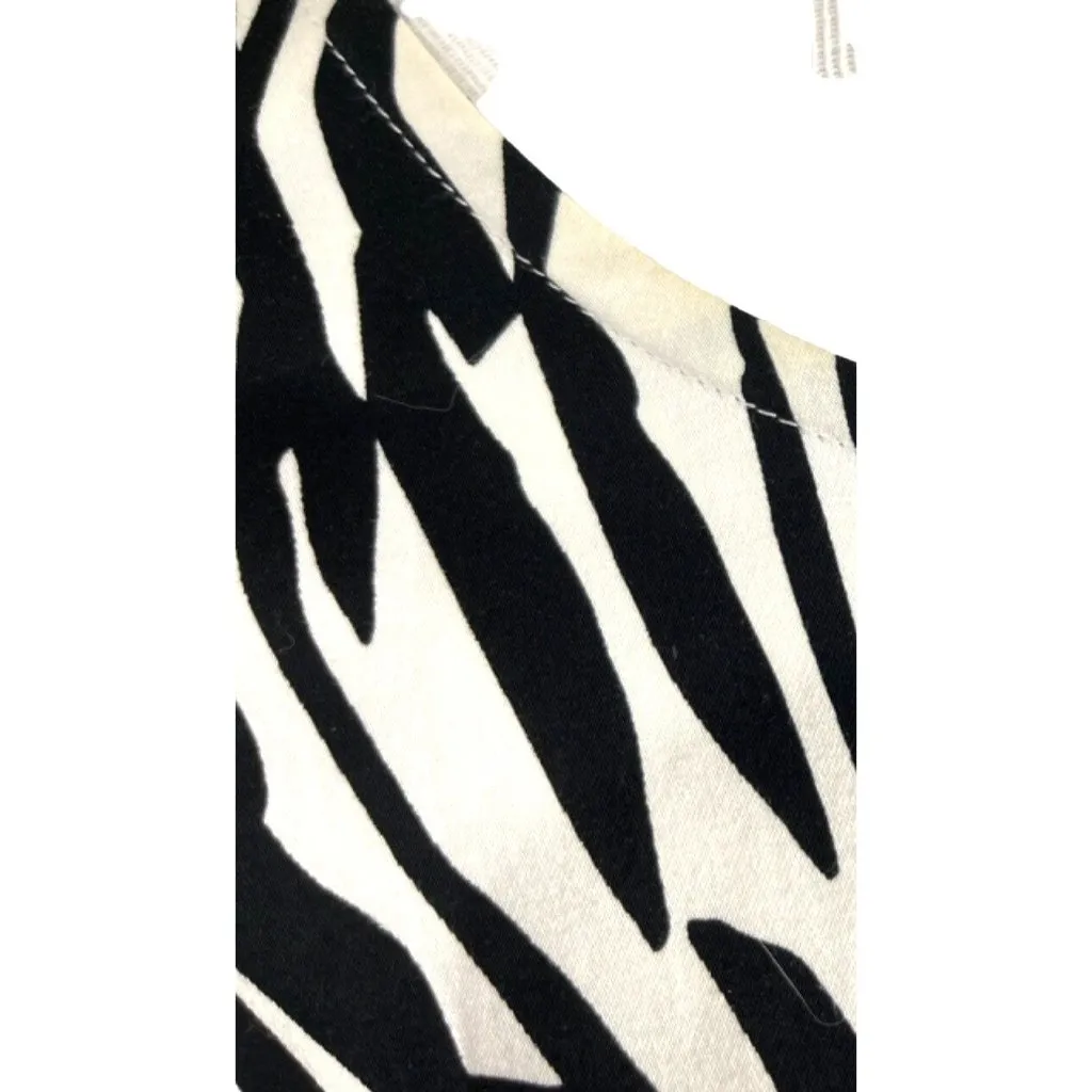 Calvin Klein Size 10  Black/White Cotton Blend Sleeveless Dress 30d - Image 11