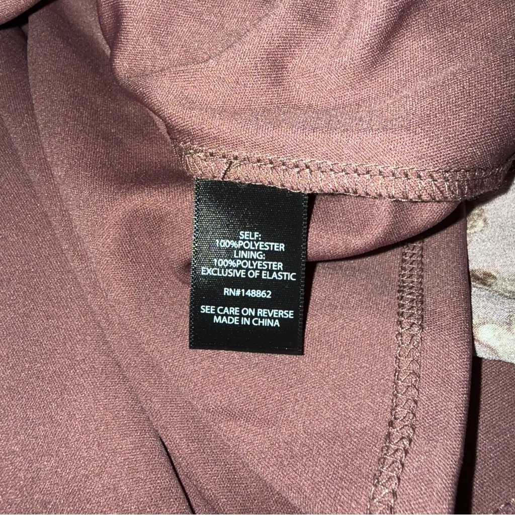 Torrid Mauve Floral Print Crossover Front Chiffon‎ 3/4 Sleeve Midi Dress 5X NEW - Image 8