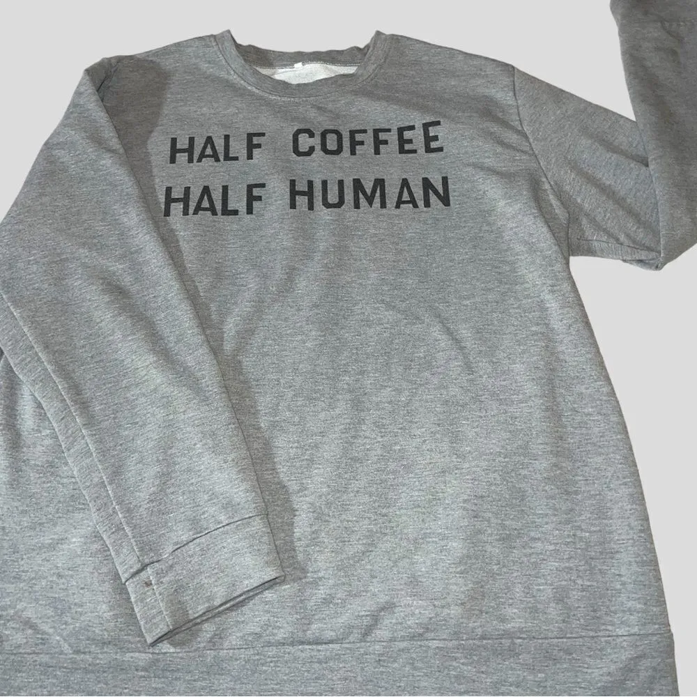 Cute gray sweatshirt with fun sayings on front! Size undefined - Image 9