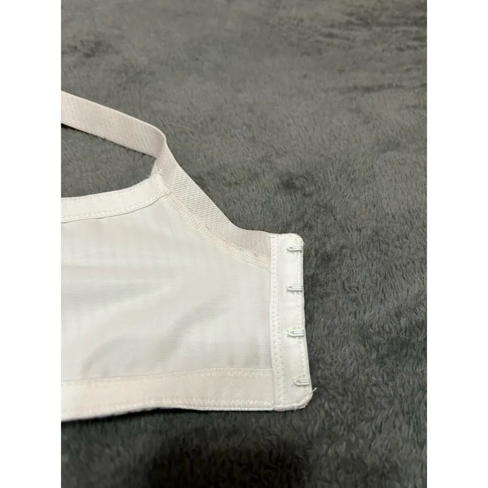 Cacique Simply Wire Free T-shirt Bra, cream with gold stripes and lace, 42DD - Image 9