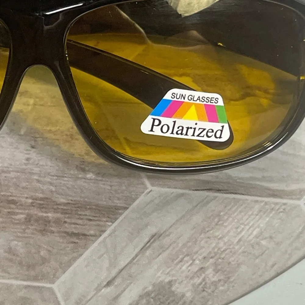 Polarized Black Frame Sunglasses with Firm Case Brand New - Image 3