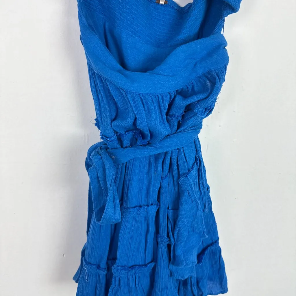 NWT Free People Hot Dang Mini Dress Cutout Blue Size Small S NEW - Image 5