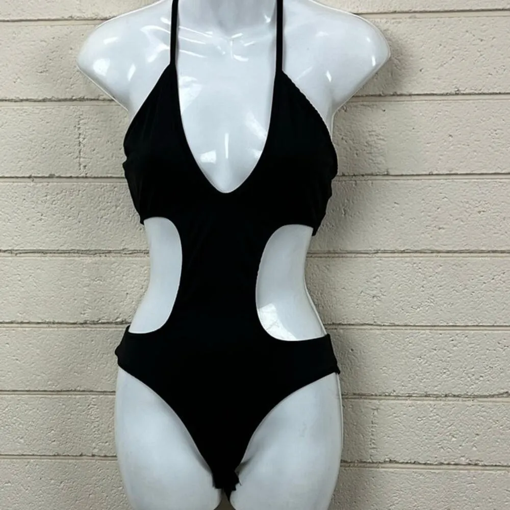 Edikted Black Cut Out Bodysuit size S - Image 7