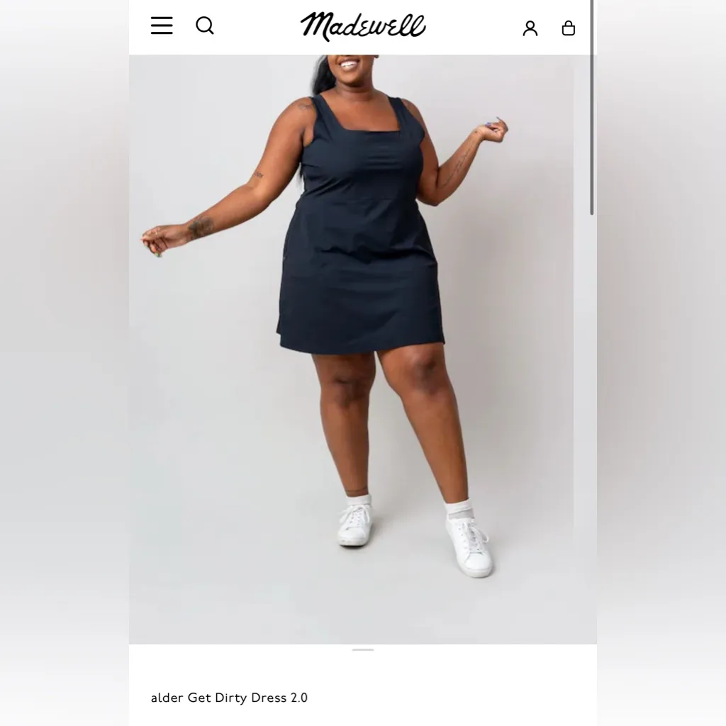 Madewell Alder Get Dirty Athletic Tennis Sports Dress 2.0 Classic Black Size XL - Image 8