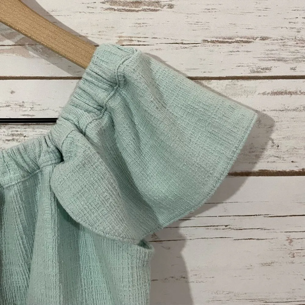 Madewell Texture & Thread Off-the-Shoulder Top - Faraway Sky - XS - Image 8