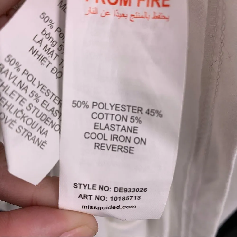 Missguided Tank Mini Dress White with Butterfly 14 New - Image 4