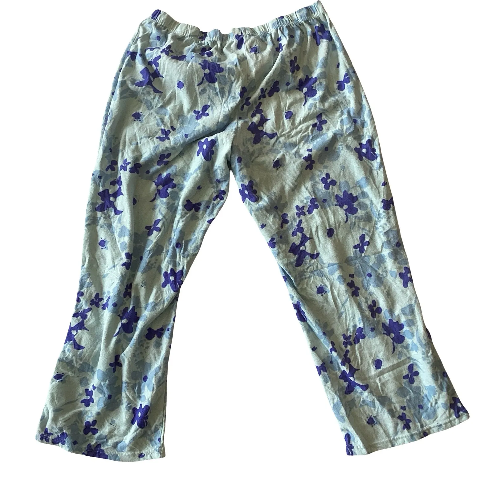 Just Be Womens Plush Pajama Pants Blue Size 2X - Image 3