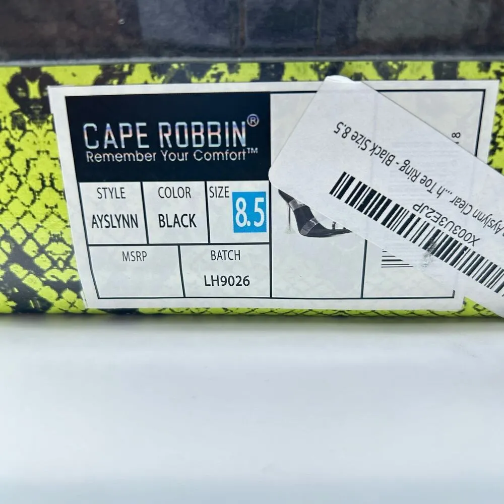 Cape Robbin Sandals Womens 8.5‎ Black Ayslynn Rhinestone Square Toe Sandal NEW - Image 12